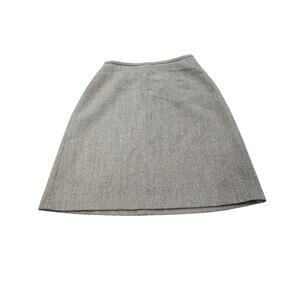 J.Crew Wool A-Line Skirt Size 8 Brown Tweed Herringbone Lined Work